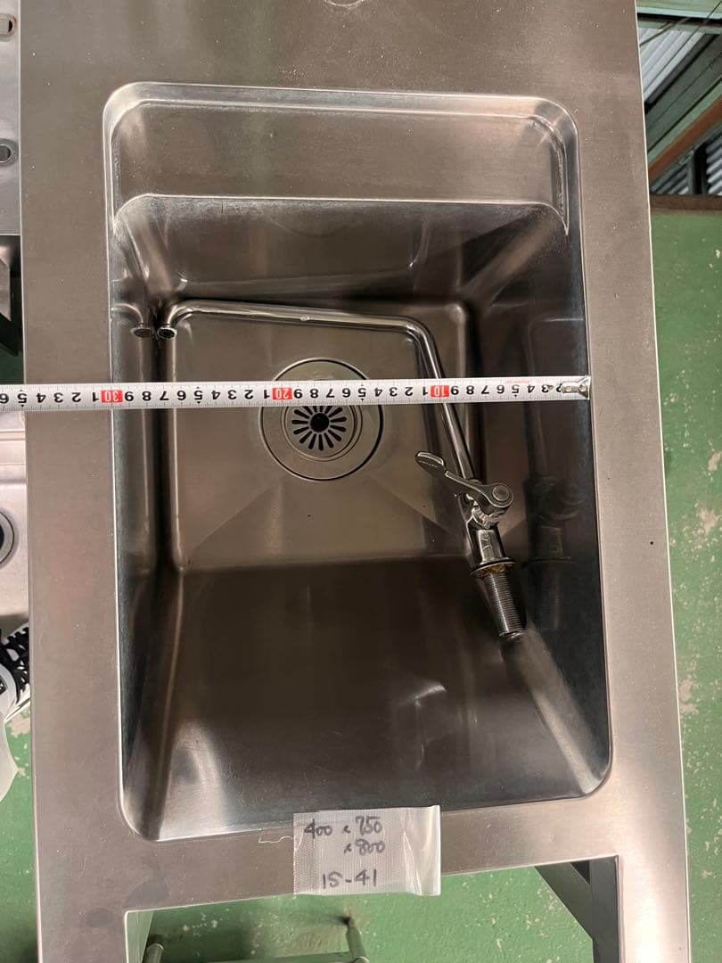 ☆工場整備品☆一槽シンク　美品　幅400 ステンレス　業務用