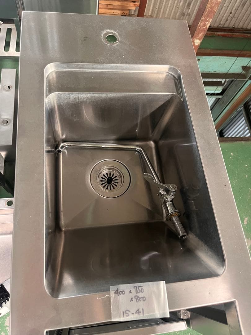 ☆工場整備品☆一槽シンク　美品　幅400 ステンレス　業務用