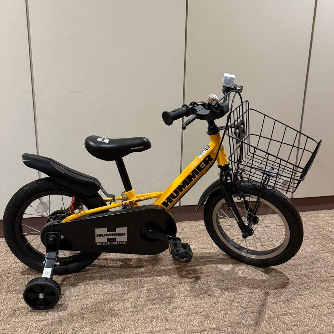 HUMMER 幼児用自転車 イエロー バスケット付き
