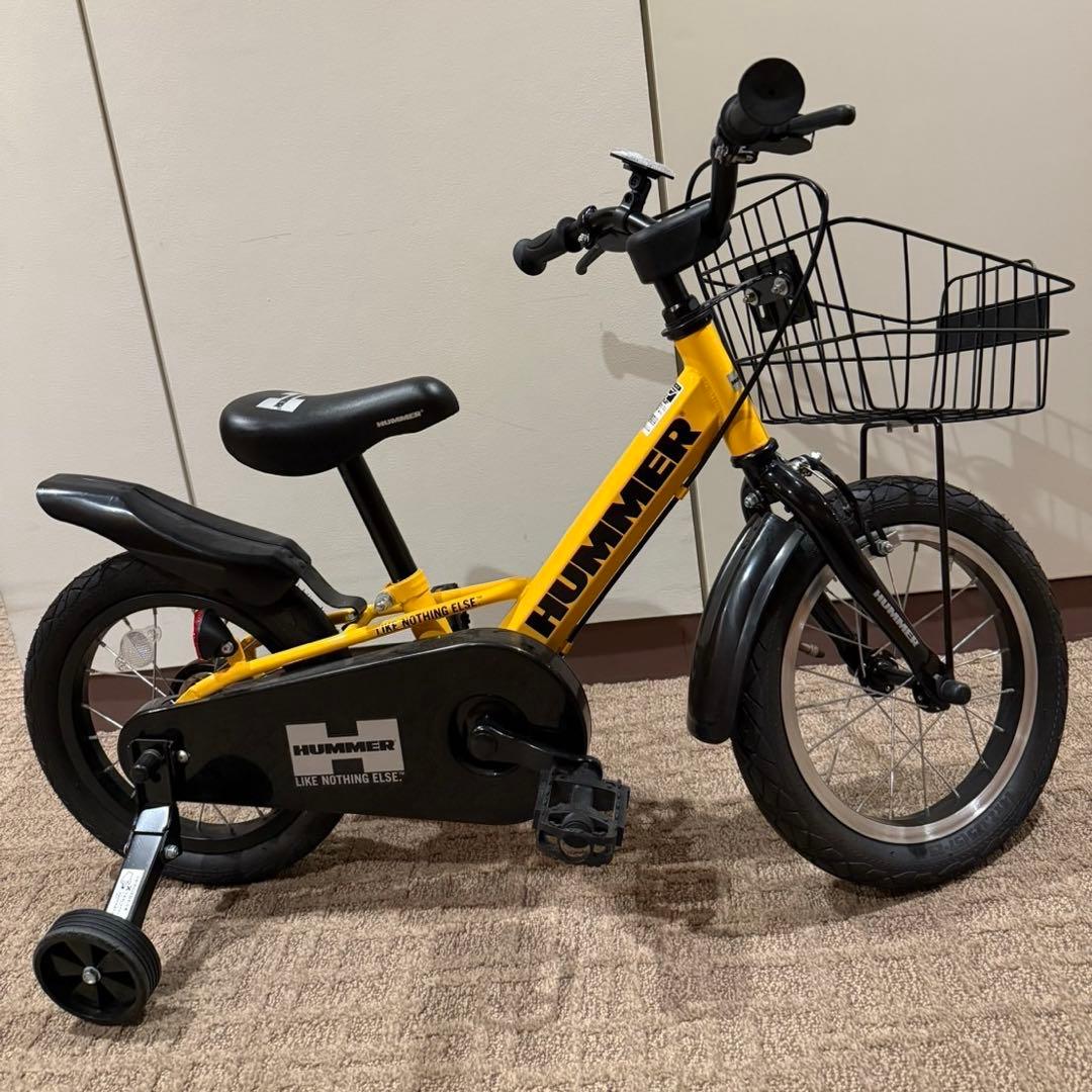HUMMER 幼児用自転車 イエロー バスケット付き