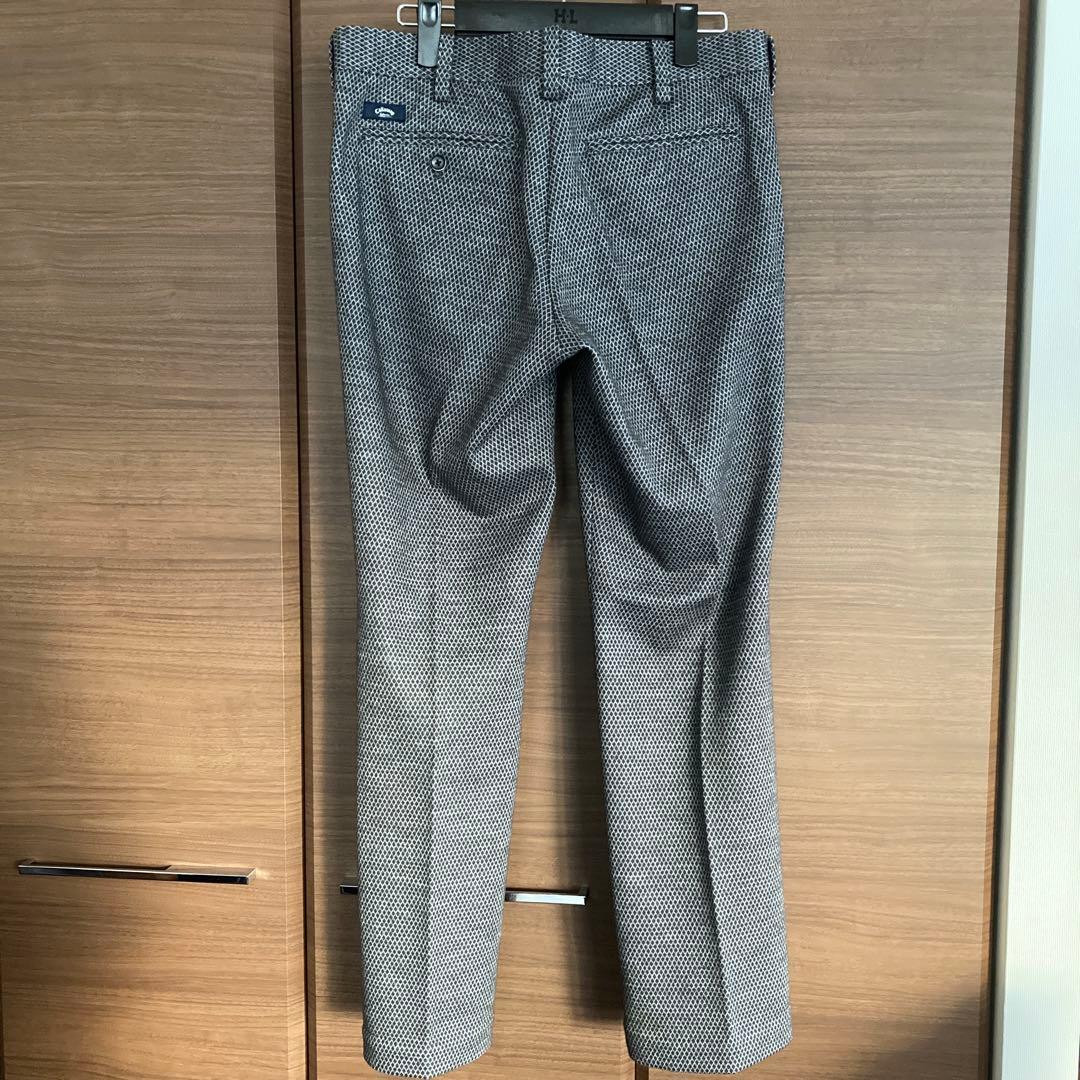 【超美品】Callaway ゴルフパンツ 裏起毛 ストレッチ ダイヤ柄 L 秋冬