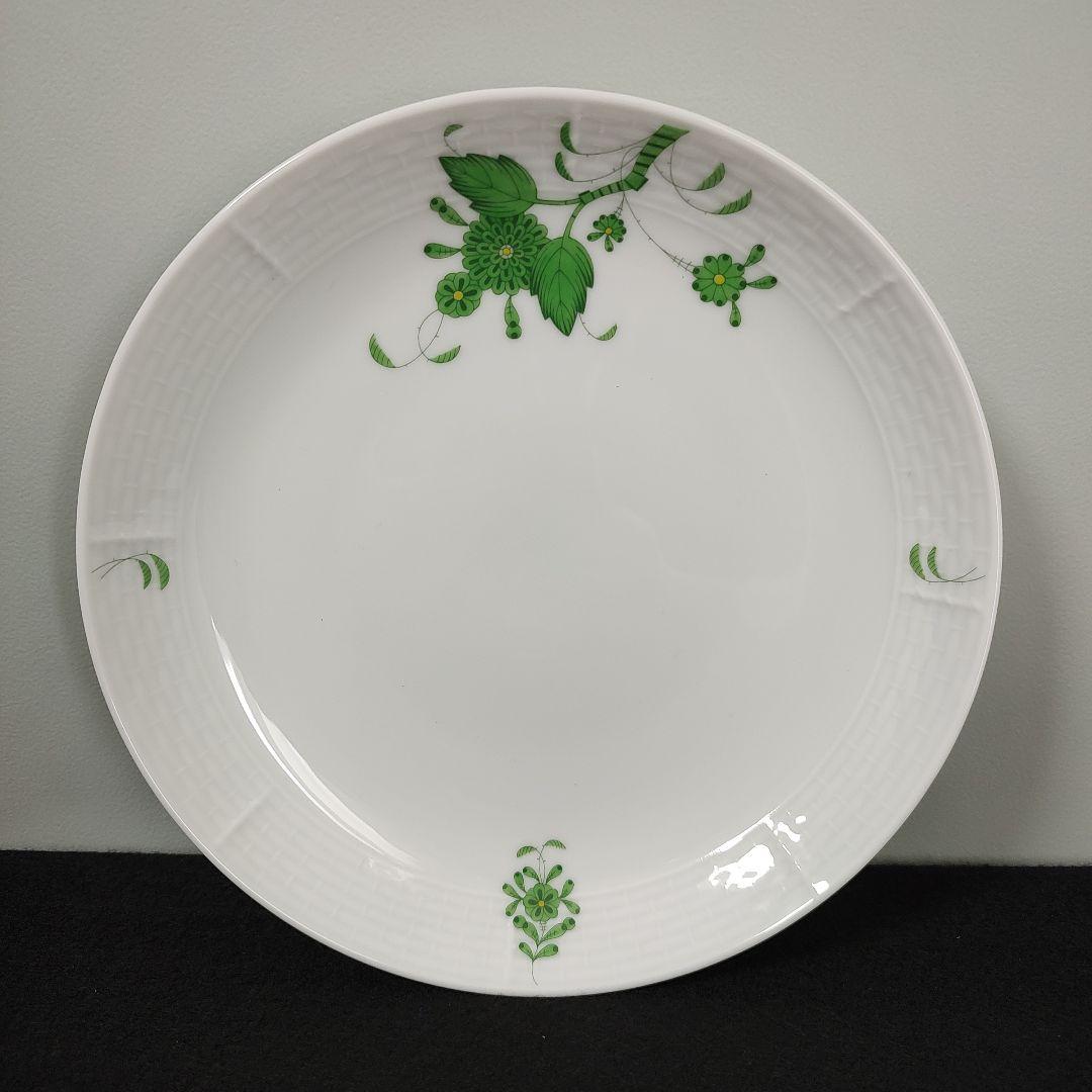 ヘレンド　エスキス　グリーンとフラワー　プレート　L
