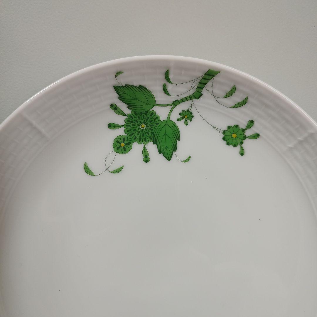 ヘレンド　エスキス　グリーンとフラワー　プレート　L