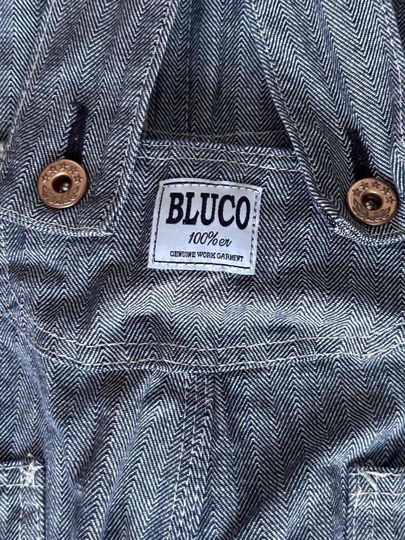 BLUCO/ヒッコリー/オーバーオール/Sサイズ