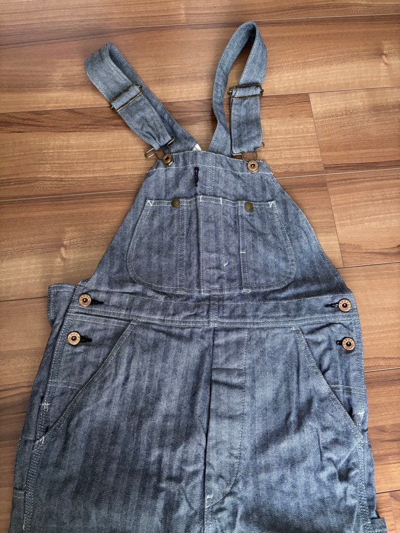 BLUCO/ヒッコリー/オーバーオール/Sサイズ