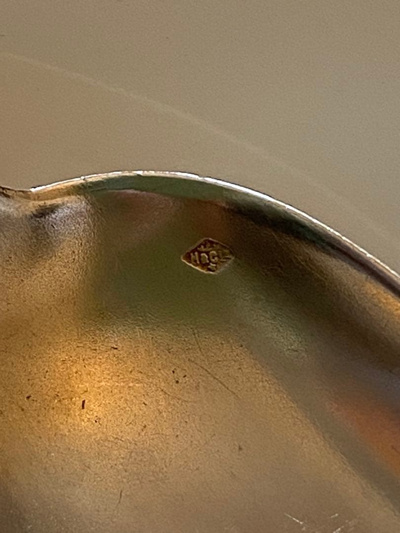 【フランス／純銀】①Henin／スプーン ②Lapeyre／ナイフ 各1本