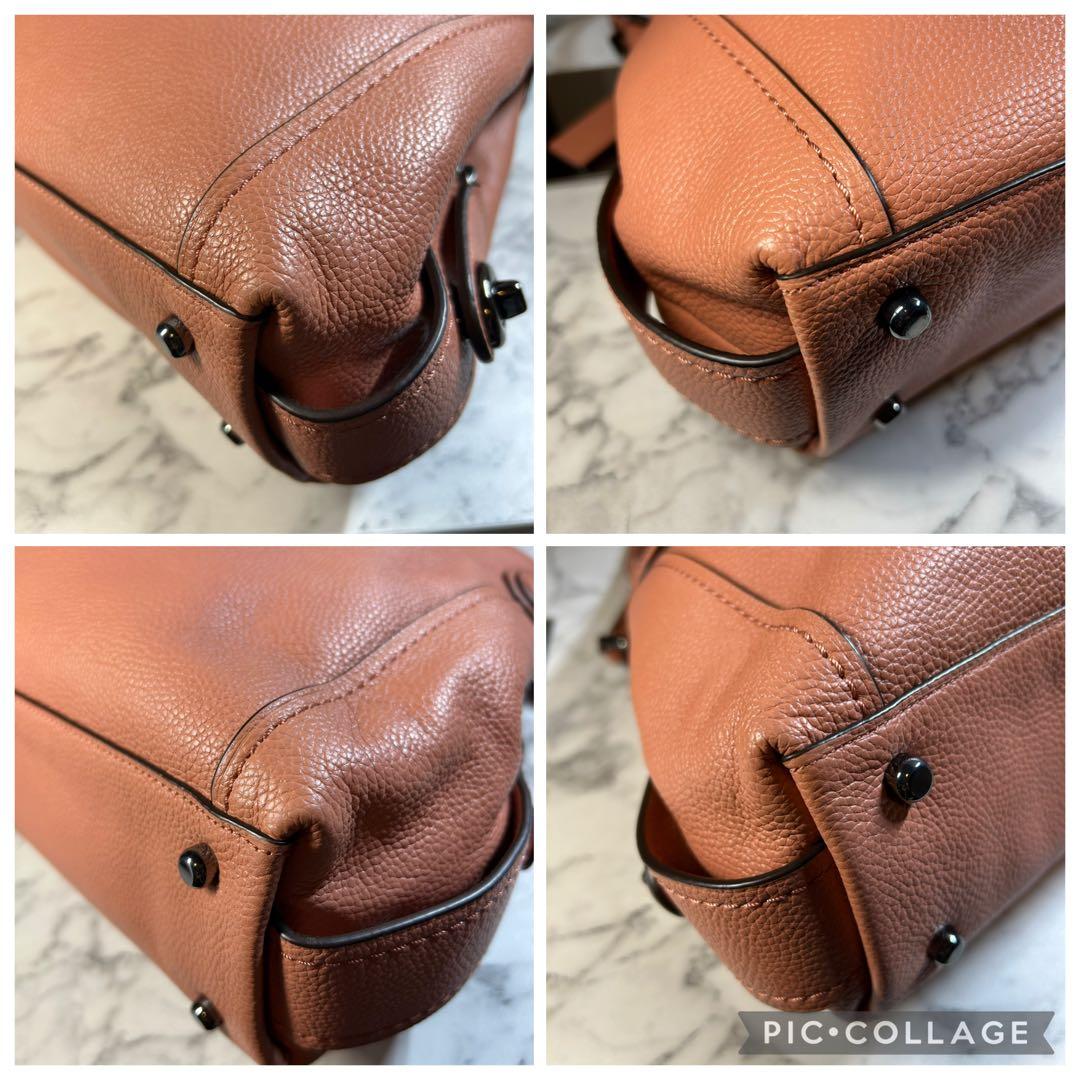 コーチ イーディー ショルダーバッグ トートバッグ ピンク 大容量 レザー