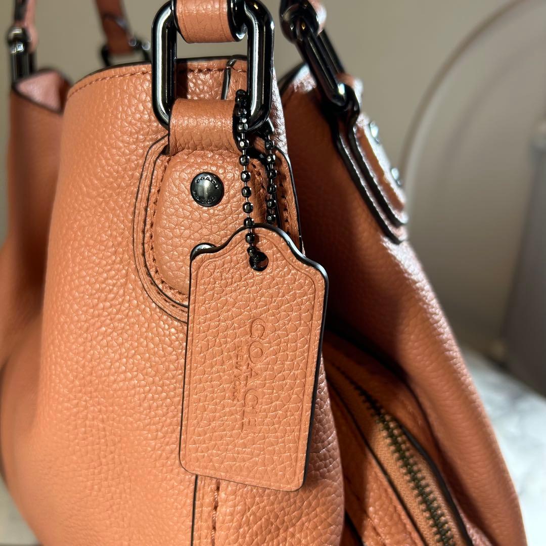 コーチ イーディー ショルダーバッグ トートバッグ ピンク 大容量 レザー