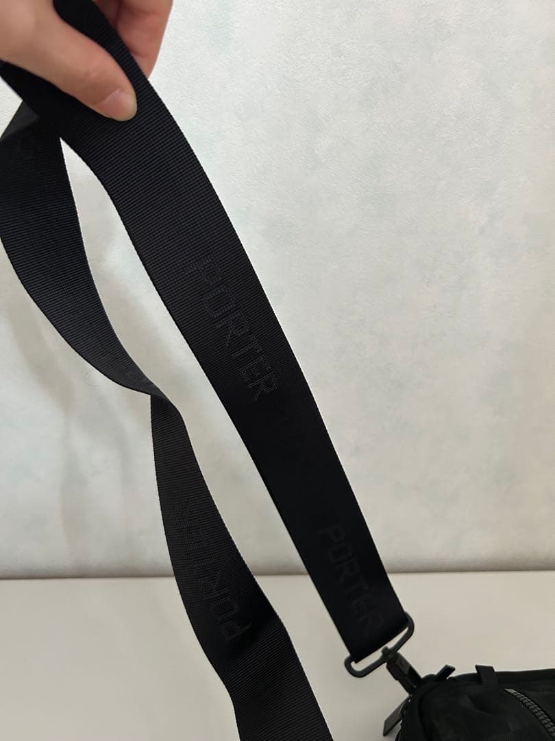 ポーター　PORTER ブラックチェック柄ショルダーバッグ　日本製