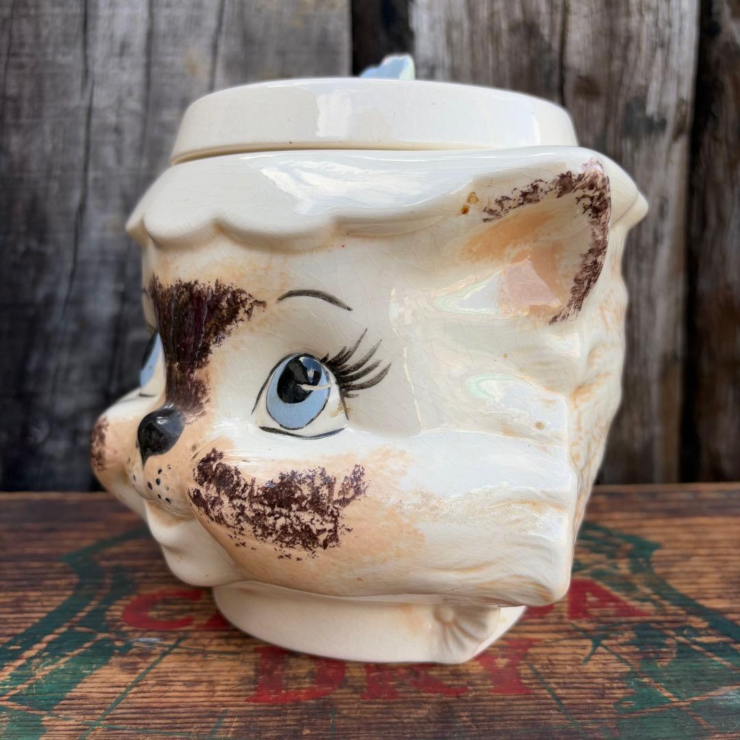 【1970s USA vintage】LEFTON レフトン 猫 クッキージャー