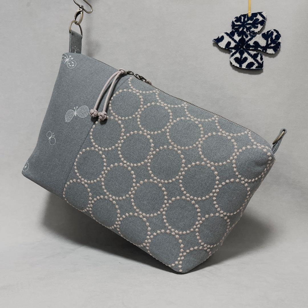 ハンドメイド　ミナペルホネン　クロスボディバッグ⑅︎◡̈︎*