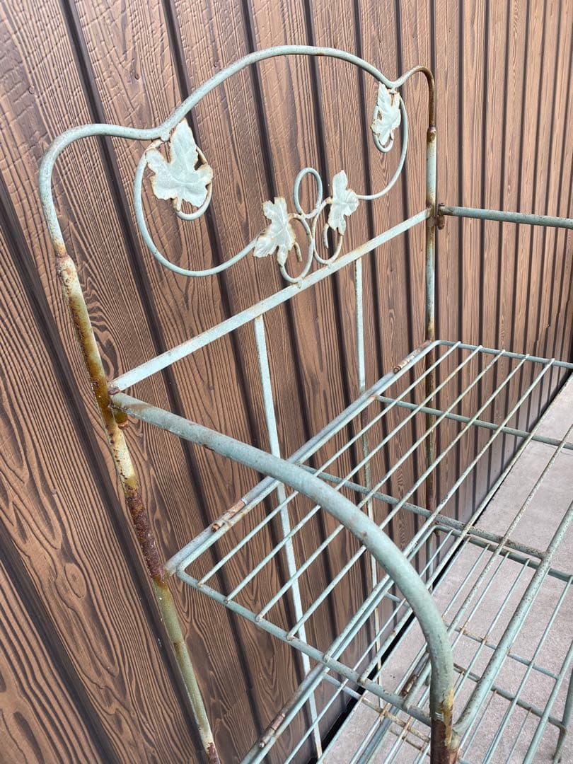 ガーデンシェルフ　フラワースタンド　アイアンスタンド　植木鉢　アンティーク