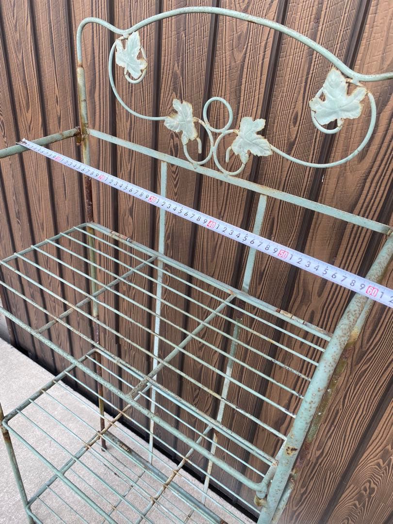 ガーデンシェルフ　フラワースタンド　アイアンスタンド　植木鉢　アンティーク