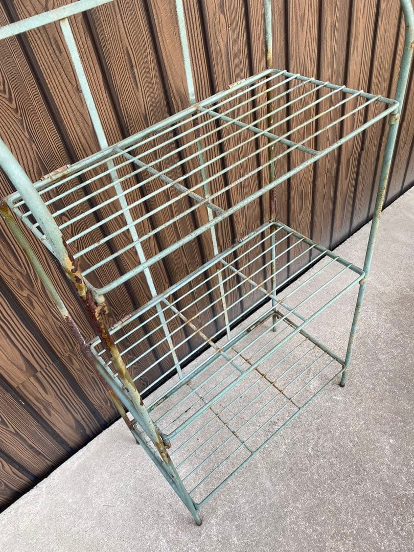 ガーデンシェルフ　フラワースタンド　アイアンスタンド　植木鉢　アンティーク