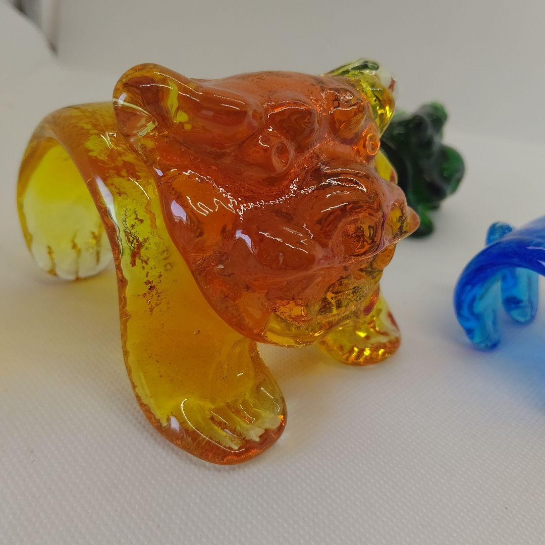 琉球ガラス 森のガラス館 シーサー ガラス置物 ガラス細工 沖縄 お土産