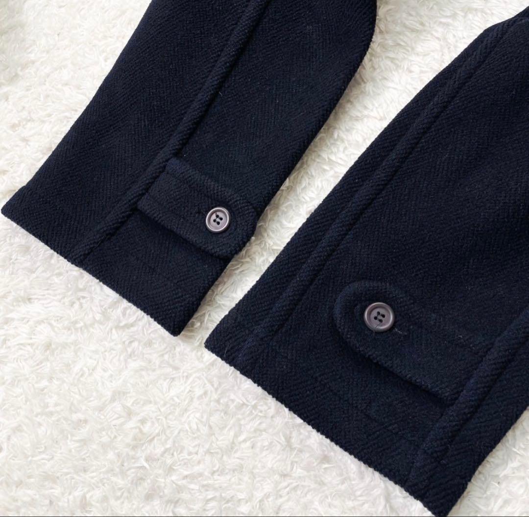 ブルックスブラザーズ ダッフルコートヘリンボーン ムーアブルック社 ネイビー