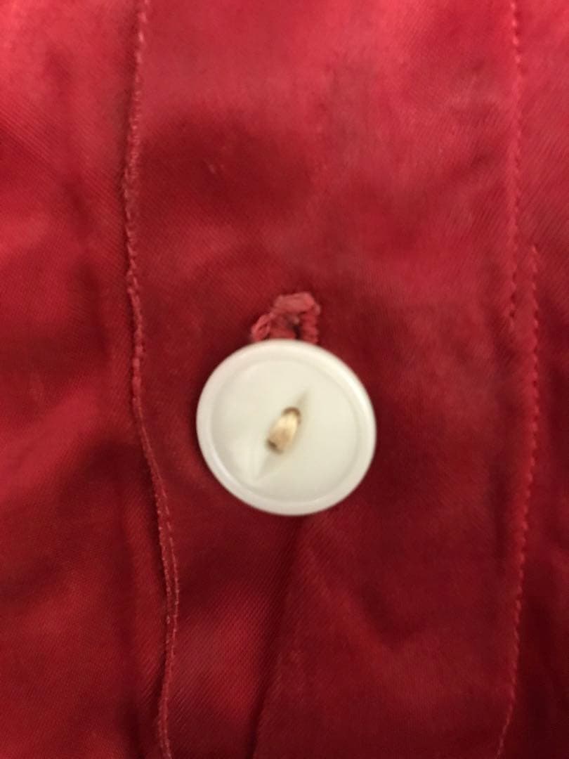 vintage 40s 50s サテンスタジャン ボタスタ 赤　ロカビリー