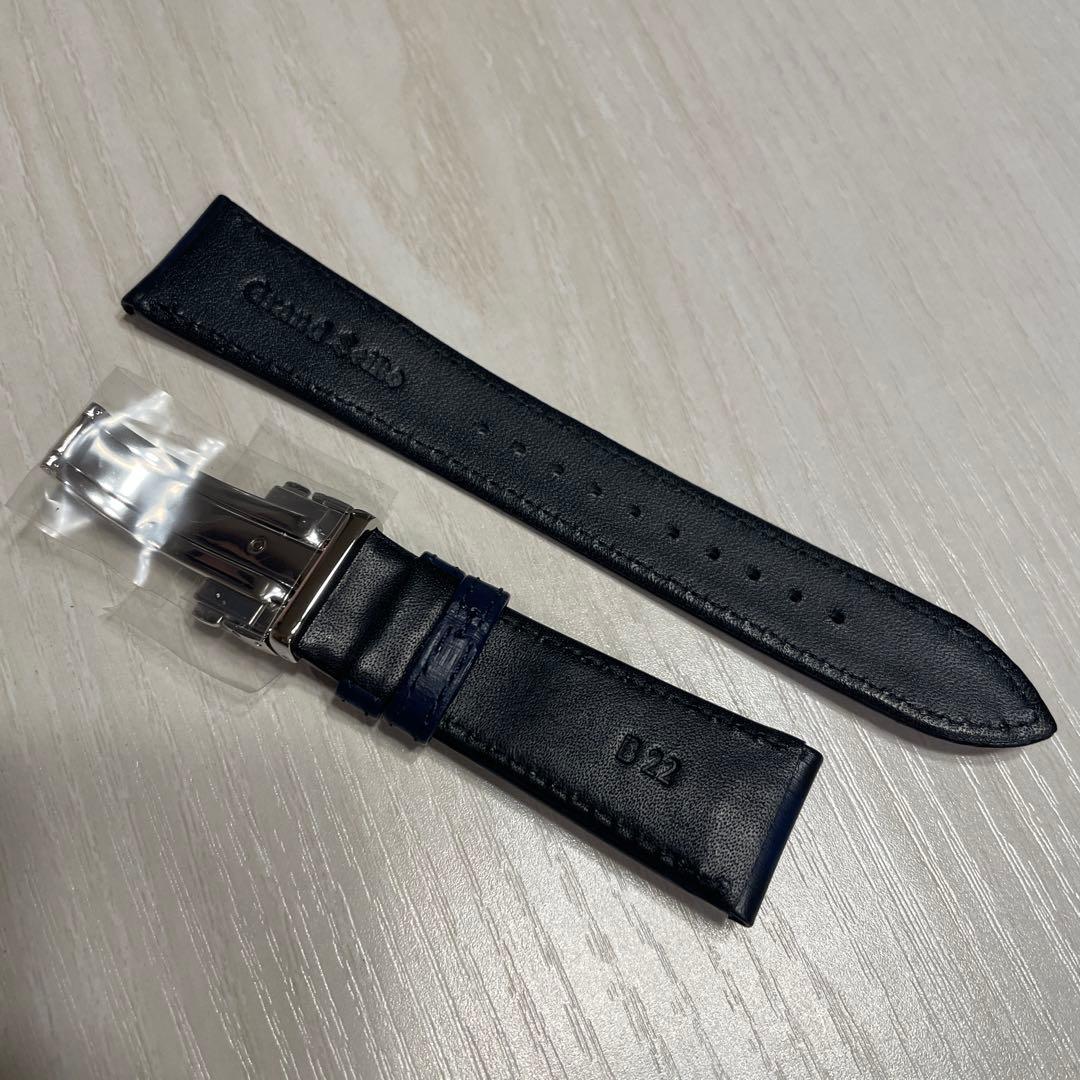 非売品　新品未使用品　グランドセイコーレザーベルト22mmネイビーグラデーション