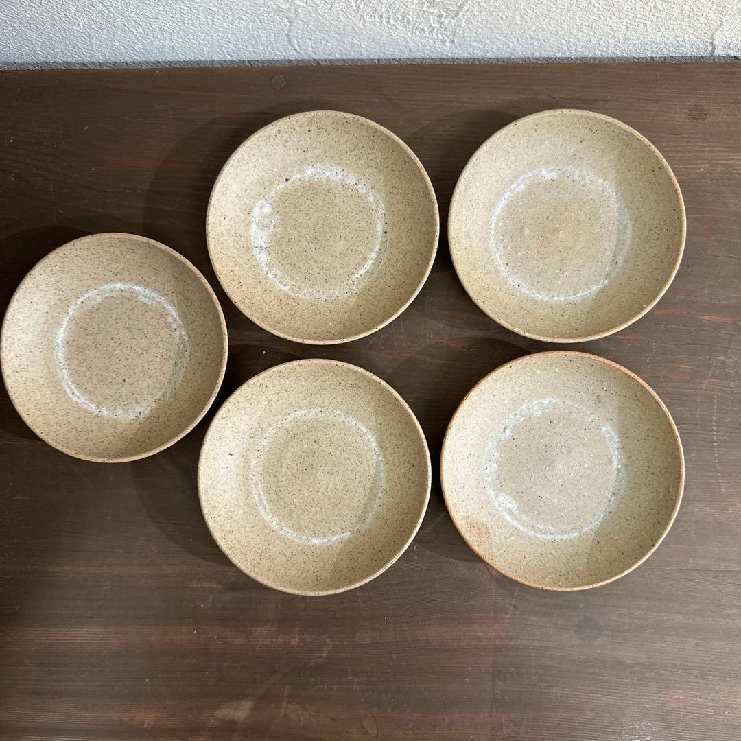 土瓶蒸し器　素焼き　4セットと受け皿1枚付き