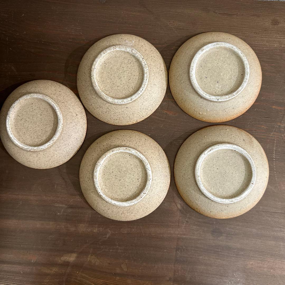 土瓶蒸し器　素焼き　4セットと受け皿1枚付き