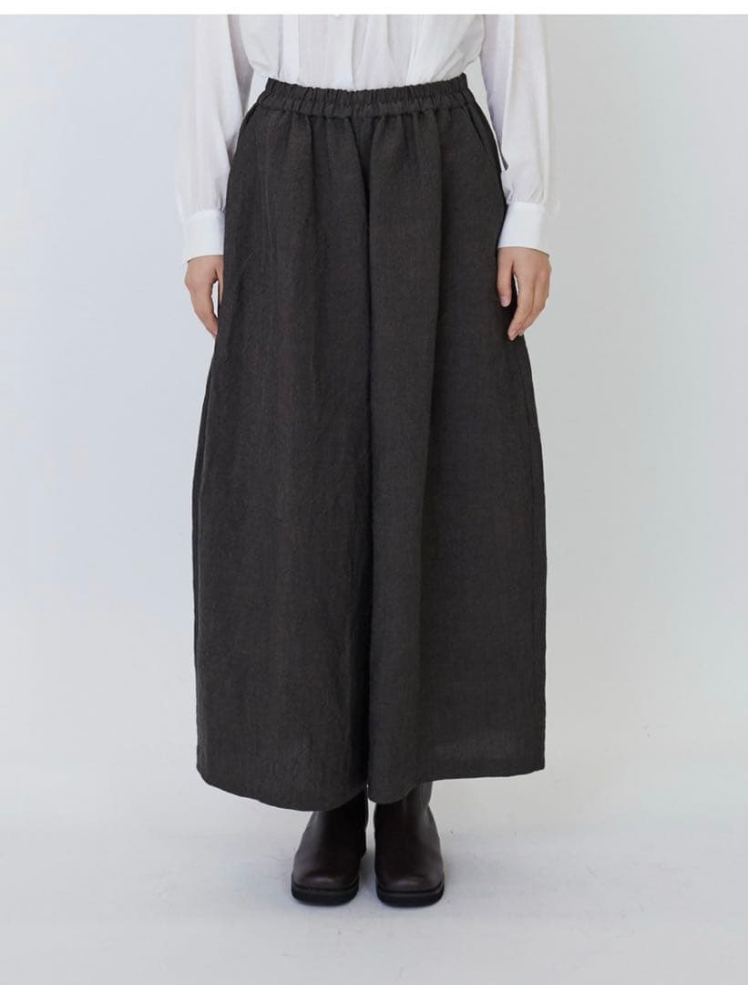 未使用定価3.3万円ロワズィールLOISIRバンブーリネンボトルシルエットパンツ