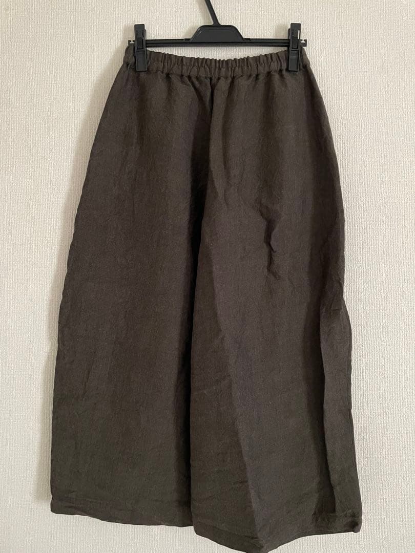 未使用定価3.3万円ロワズィールLOISIRバンブーリネンボトルシルエットパンツ