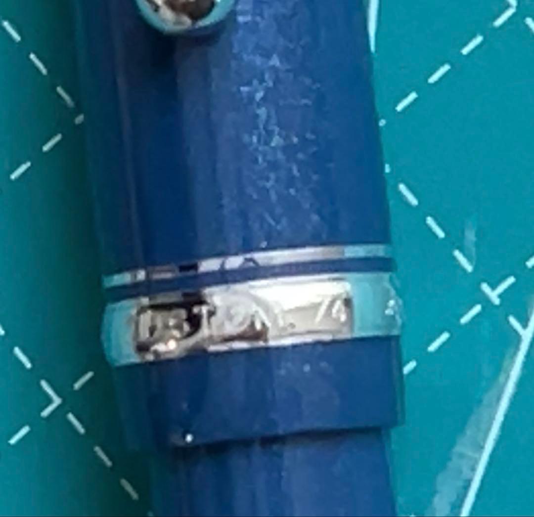 パイロット カスタム74 14K F 限定 ブルー シルバー ラメ