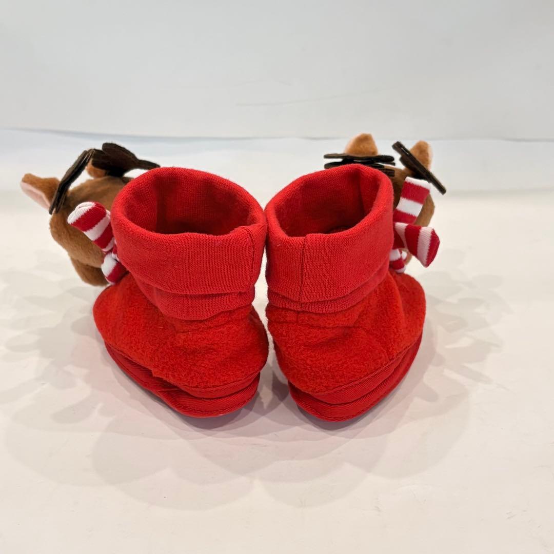 トナカイキャラクター付き子供用赤いソックス ワーナーブラザース クリスマス