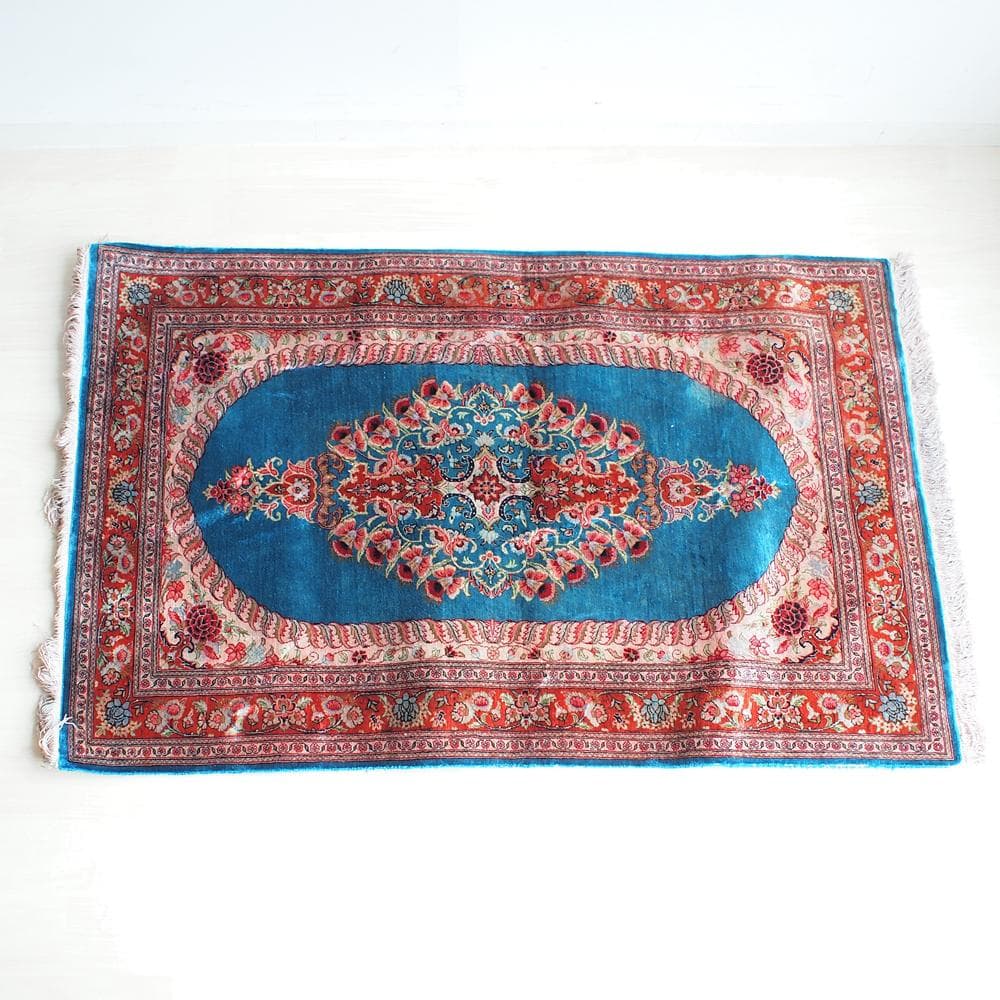 ペルシャ絨毯 横126cm 縦80cm ビンテージ アンティーク