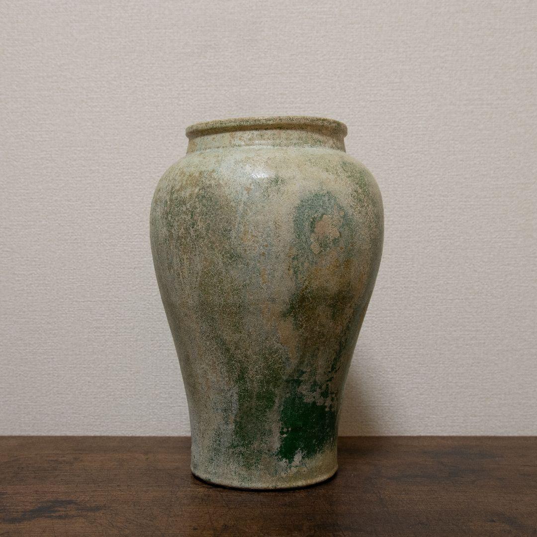 漢　緑釉　壺　中国　古美術