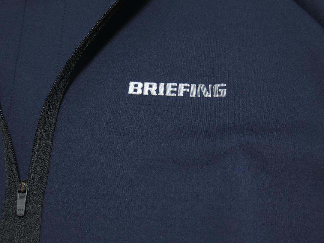 ⓁBRIEFING GOLF ブリーフィングゴルフ 背面ロゴハーフジップシャツ紺