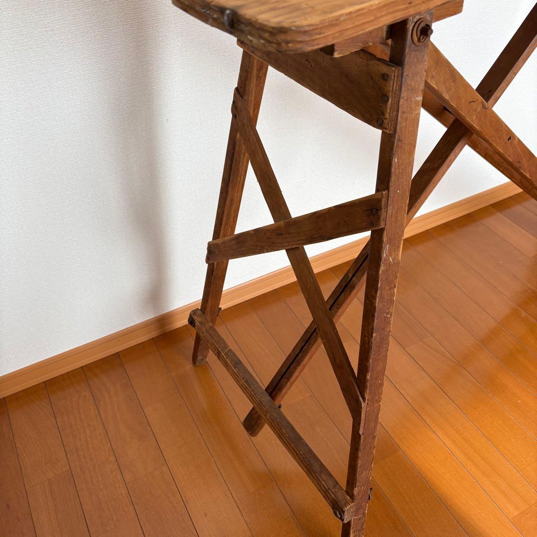 アンティーク アイロン台 ヴィンテージ 古道具 木製ディスプレイ台 店舗什器