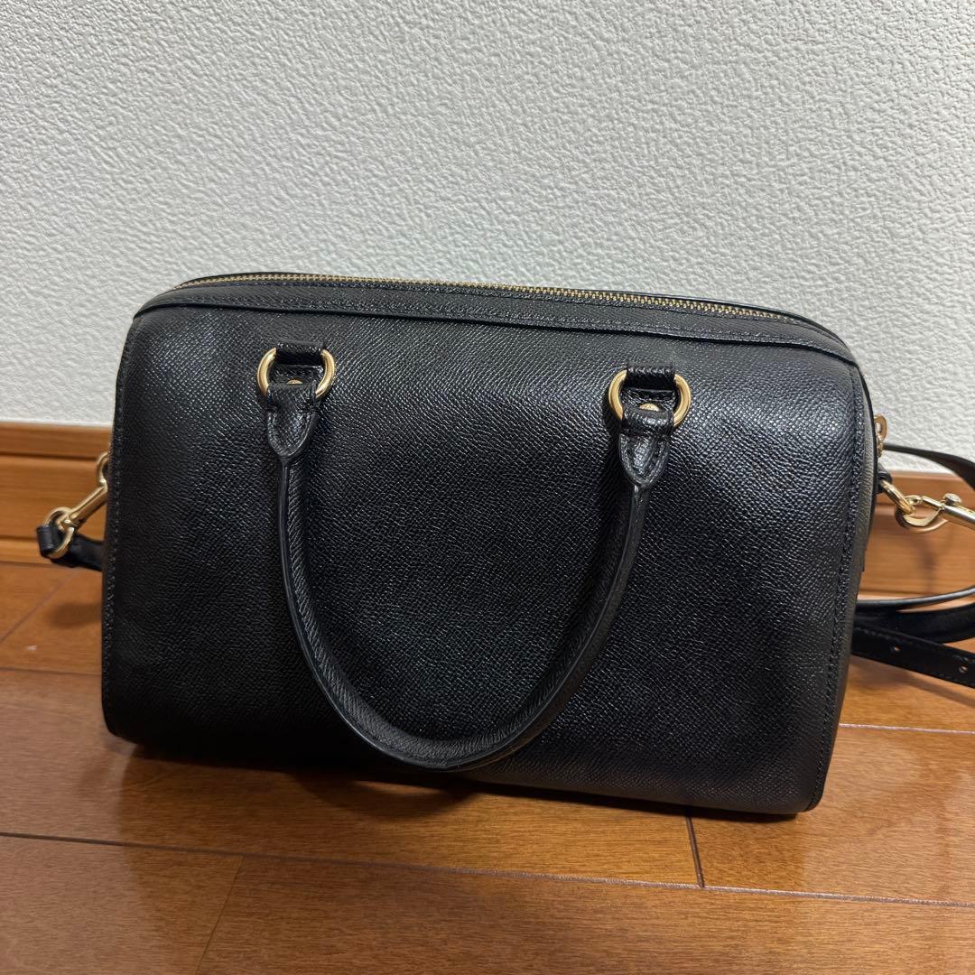 コーチ ローアンサッチェル　ショルダーバッグ 2way レザー　黒