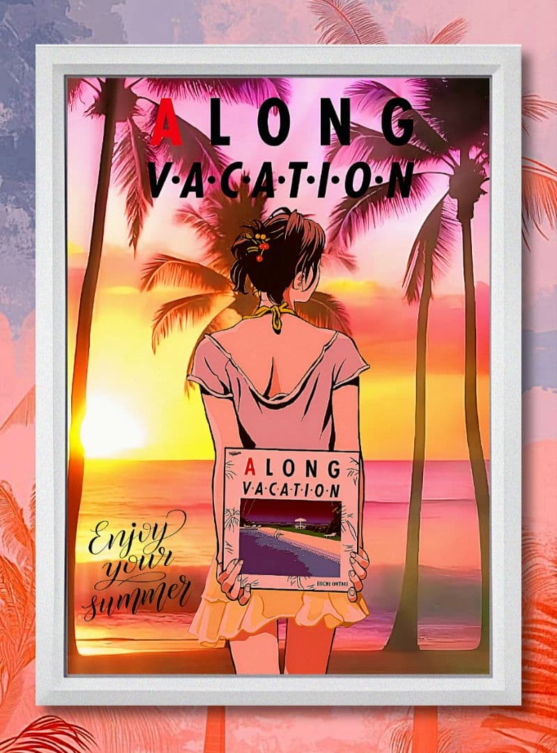 大瀧詠一/江口寿史・ロンバケ【A4サイズ写真ポスターフレーム付き３点セット】