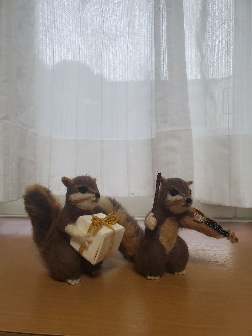 tanton ページ　羊毛フェルト リスとくま
