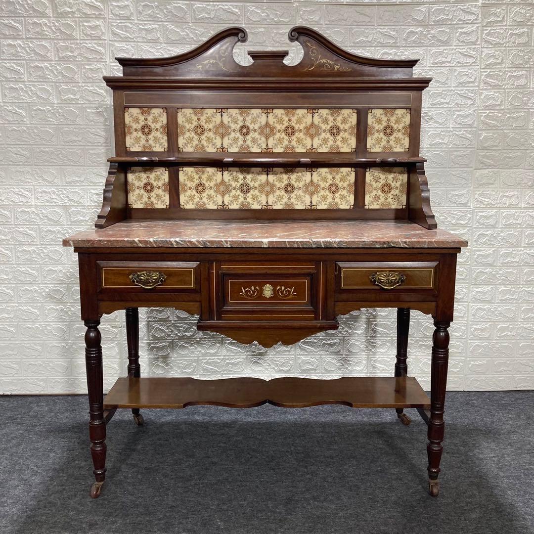 ヴィクトリアンウォッシュスタンド イギリス アンティーク 大理石 d1049