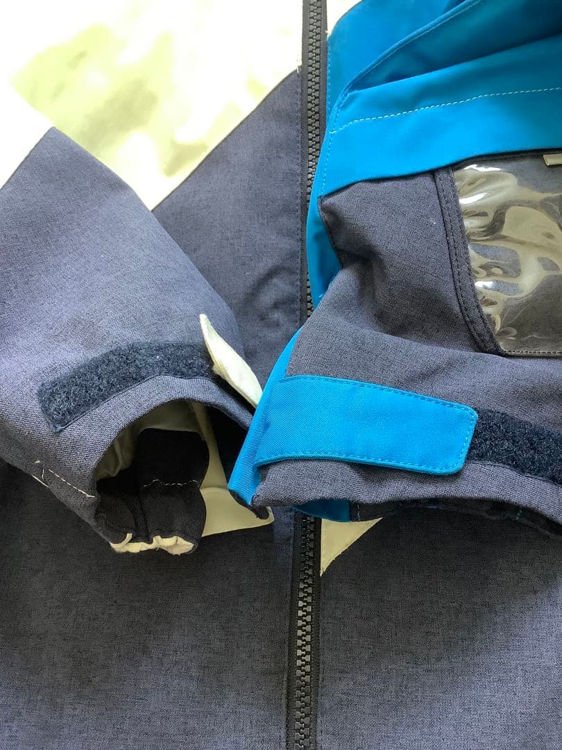 デサント　子ども用スキーウェア 150サイズ　青/白/ネイビー