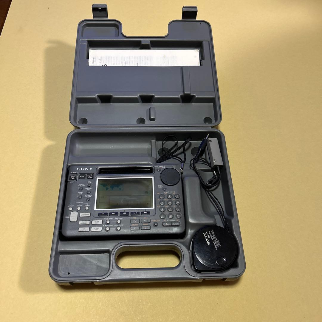 SONY ICF-SW55 短波ラジオ。電源入りました。国内AM聞こえました。