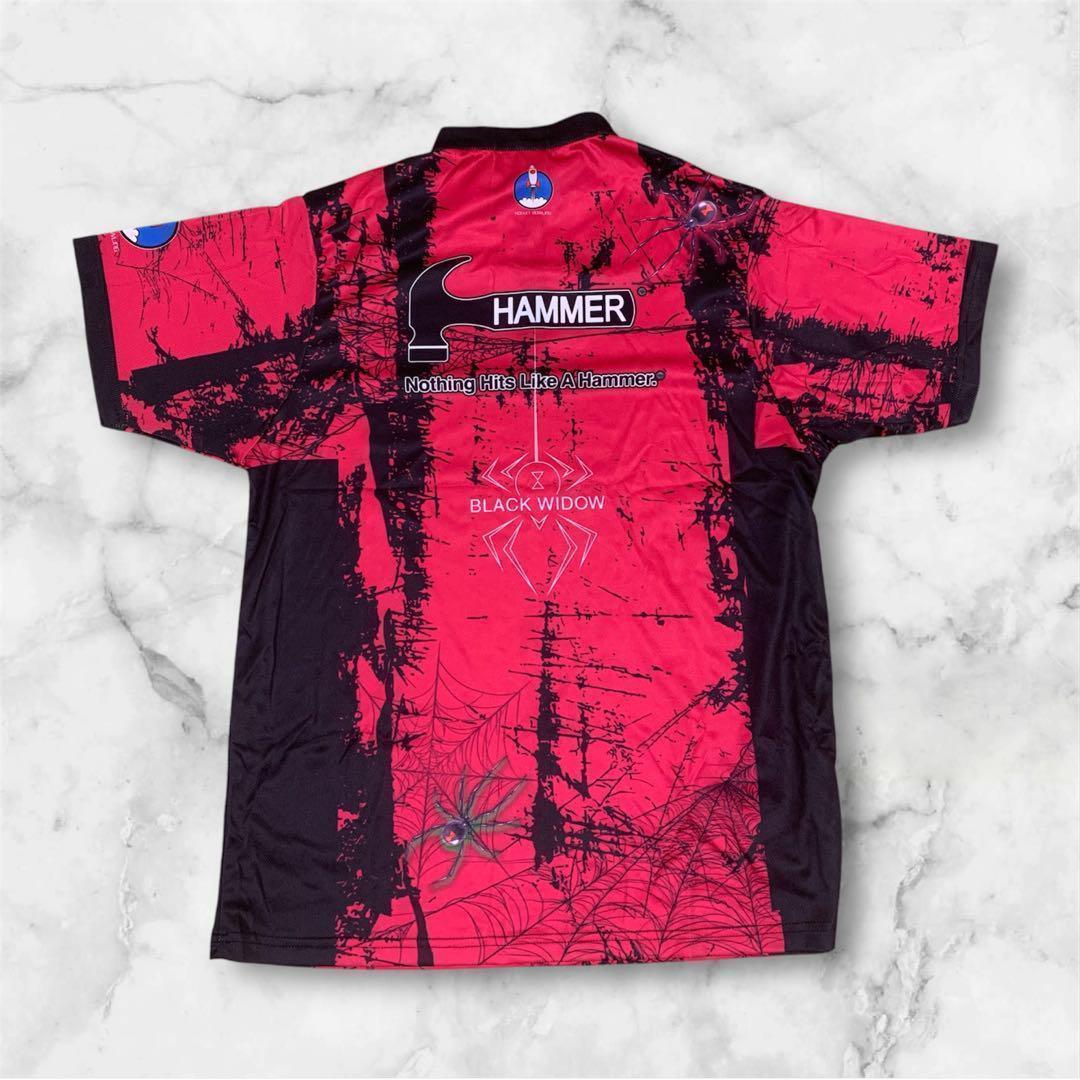 Hammer　ブラックウィドー　ボウリングウェア　Lサイズ　赤