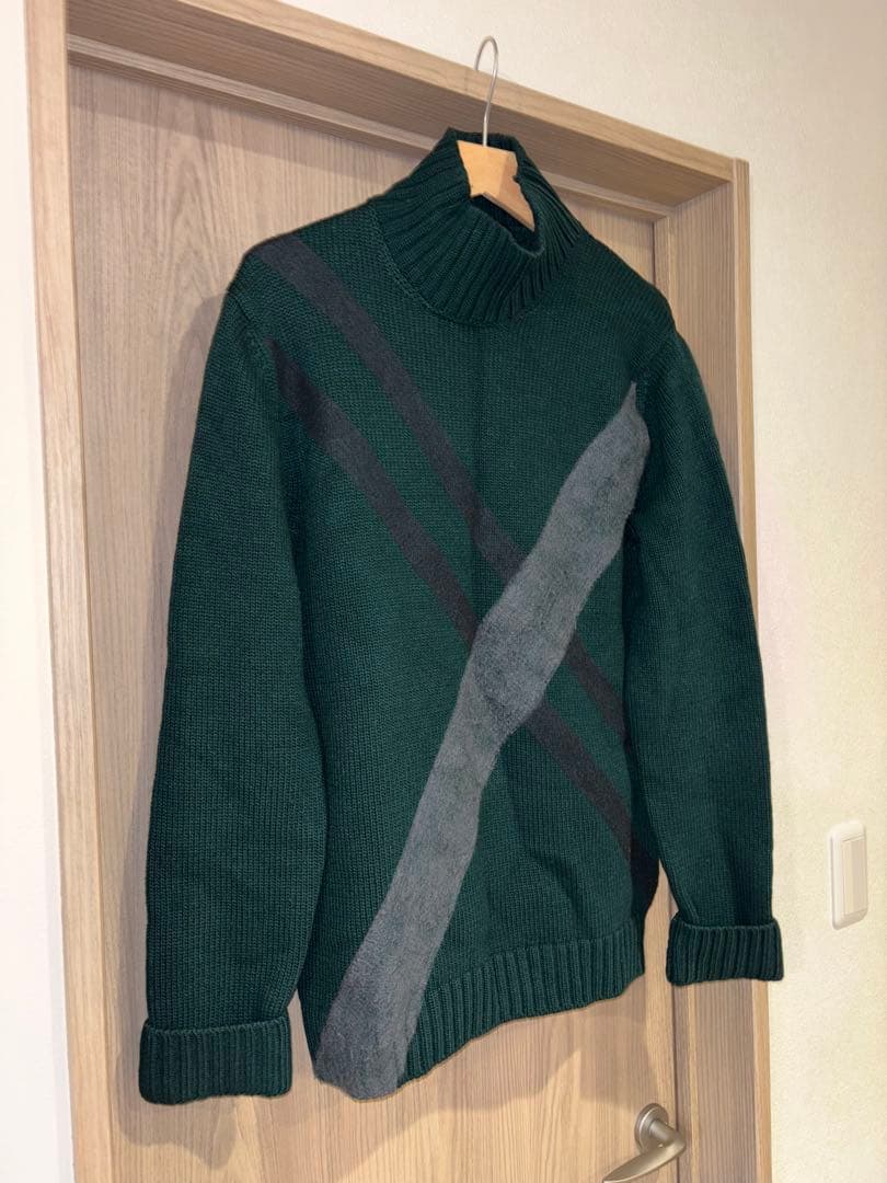【中古美品】JIL SANDER ダークグリーン タートルネック 46 M,L