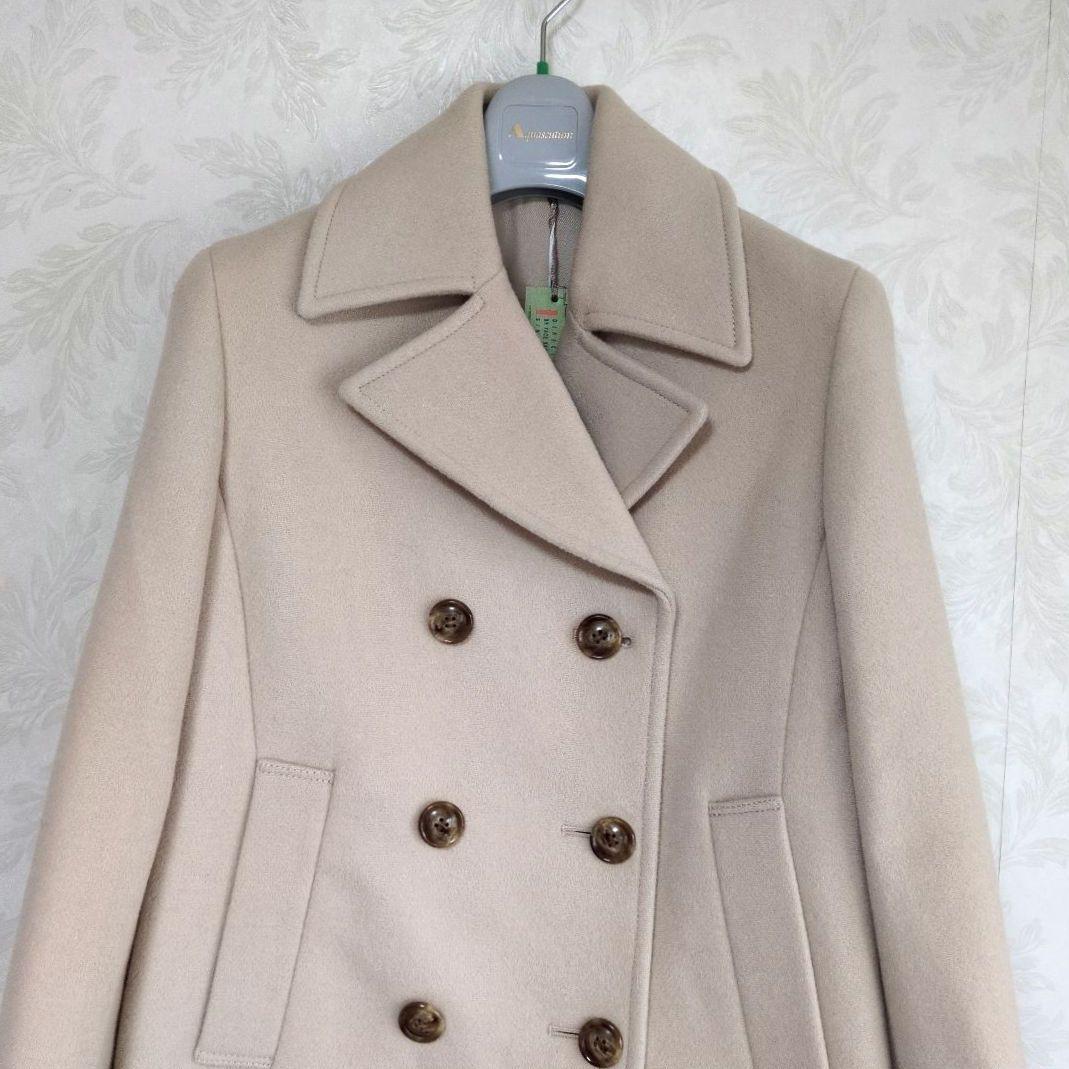 BRAHMIN ブラーミン ベージュアンゴラ羊毛 ピーコート 40