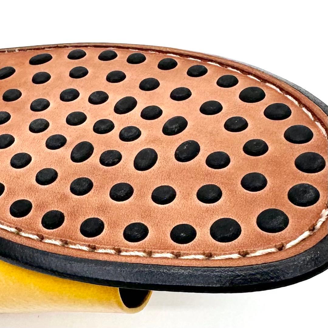 未使用✨TOD'S トッズ フラットサンダル パテントレザー イエロー 23cm