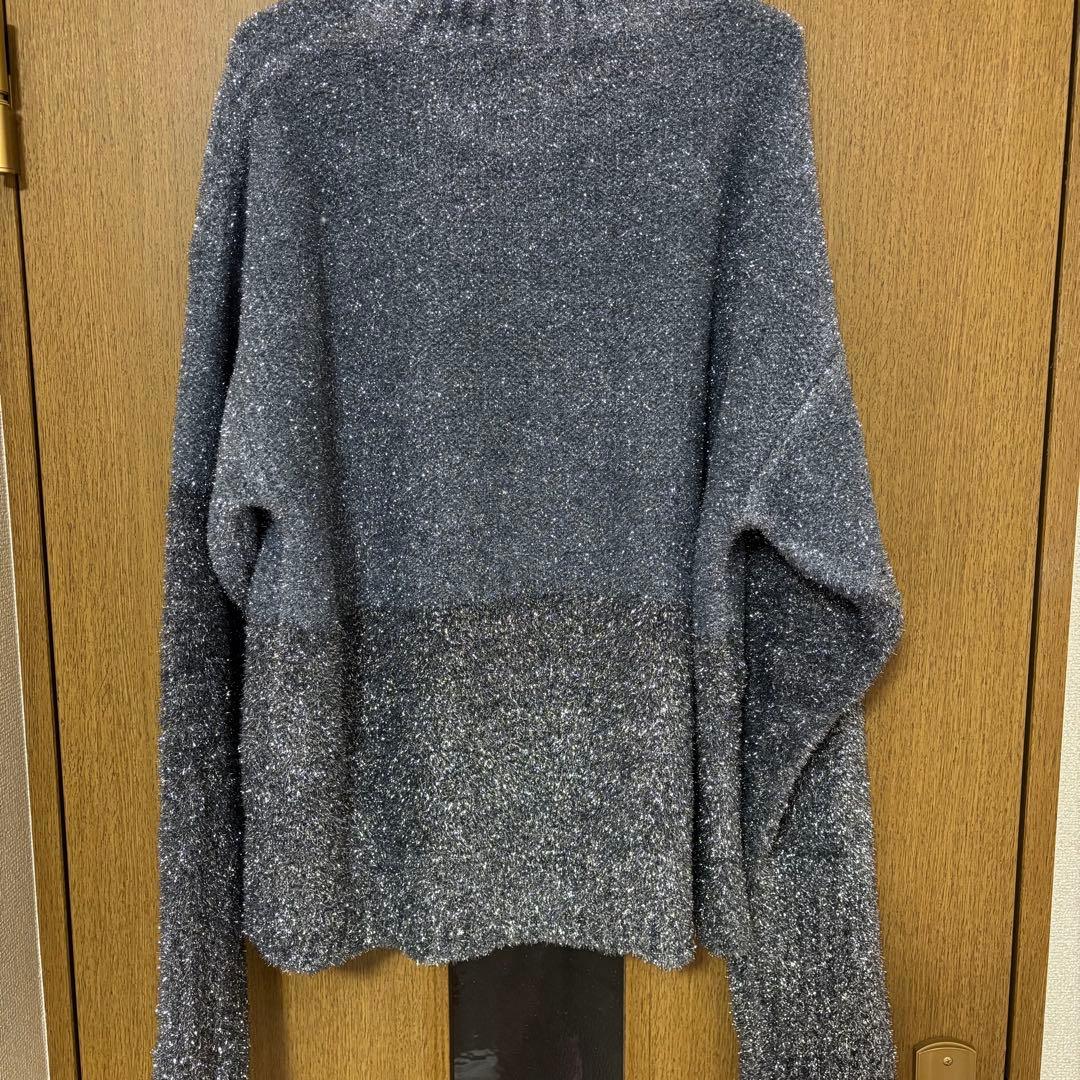 【最終値下げ】新品タグ付き　ERL スカルデザイン グレーラメセーター