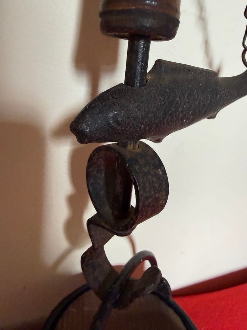 自在鉤・鉄器・昭和レトロ　アンティーク　古物　囲炉裏　鉄鍋　昭和