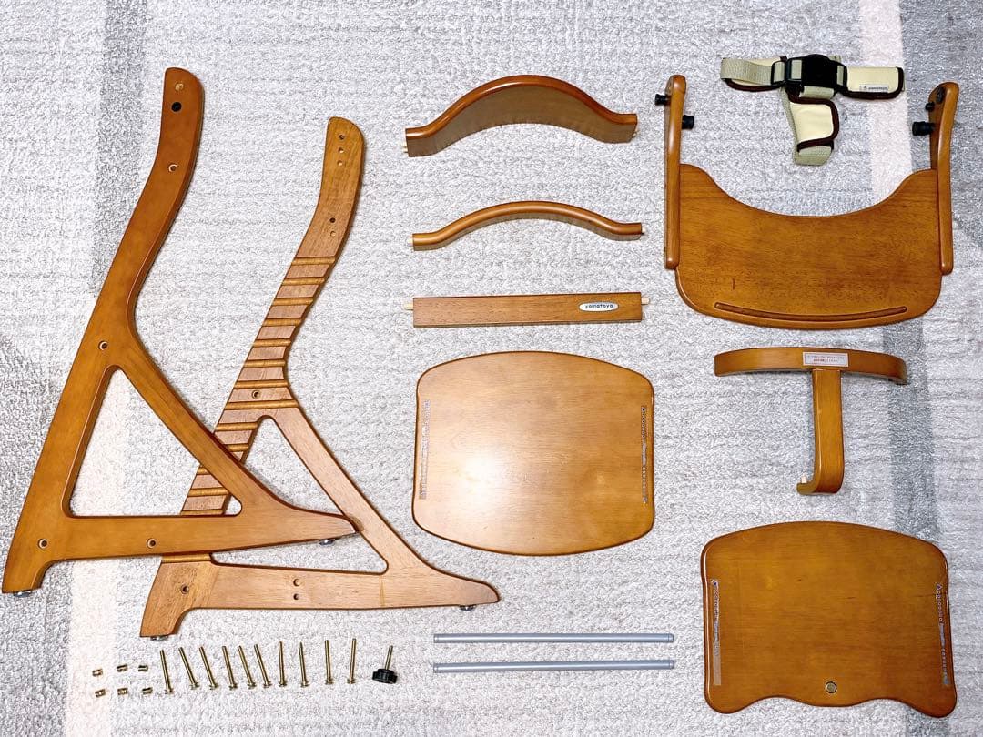 大和屋 すくすくチェア スリム プラス セーフティベルト付き 木製ハイチェア