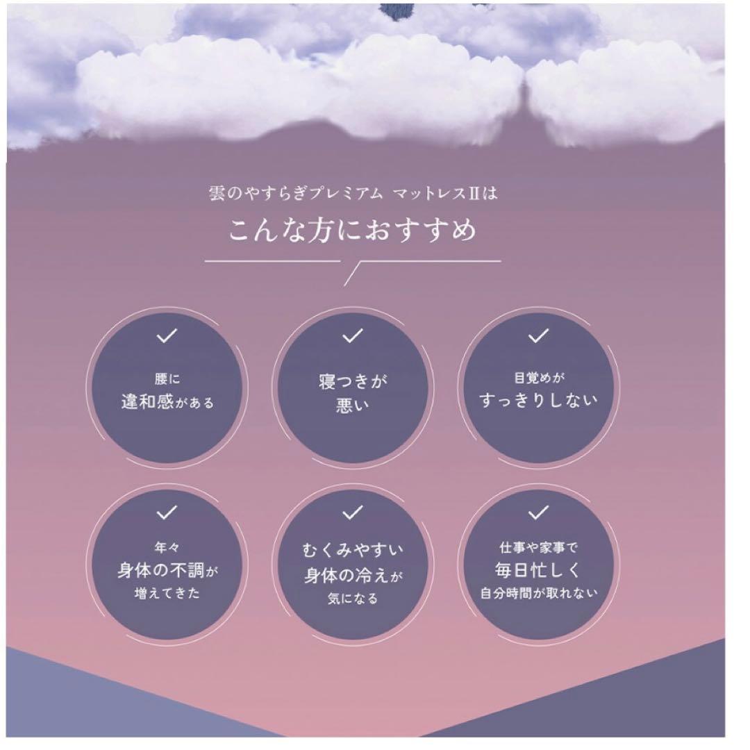 2025年新発売　雲のやすらぎプレミアム マットレスⅡ ダブル
