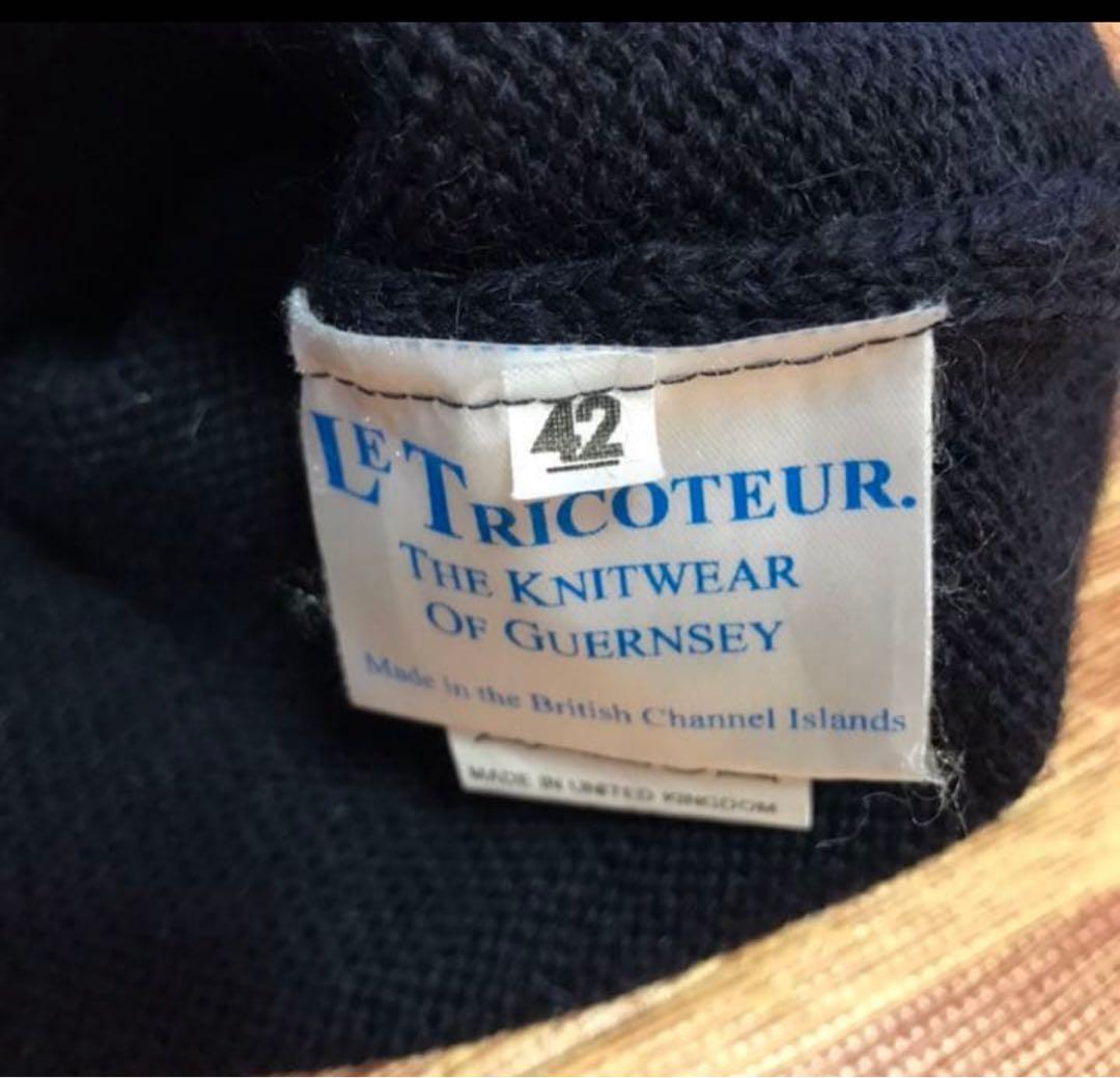 美品 Le Tricoteur ルトリコチュール ガンジー ニット 42 メンズ