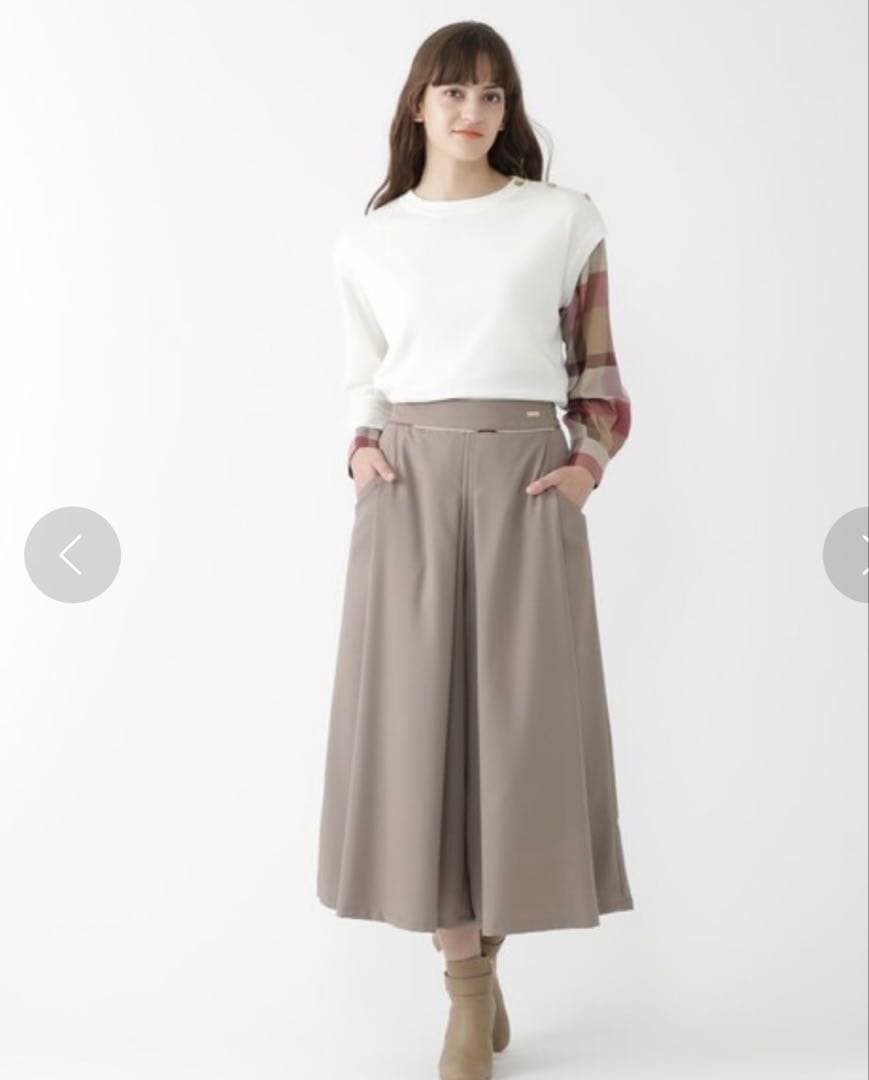 美品✨BLUE LABELクレストブリッジ ソフトドレープツイルワイドパンツ