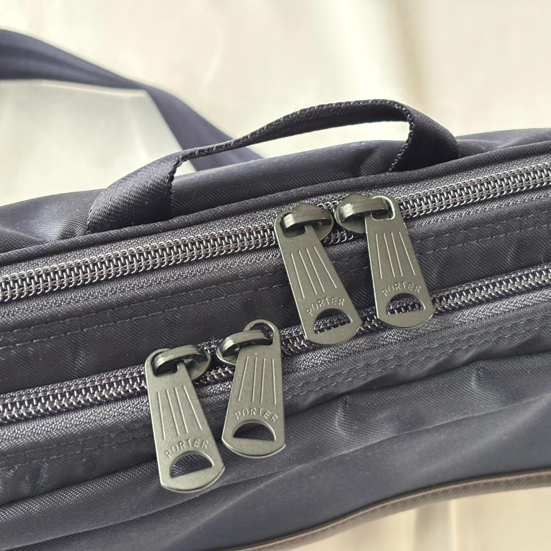 極美品 ポーター ストーム ショルダーバッグ 2層 斜めがけ お洒落 ネイビー