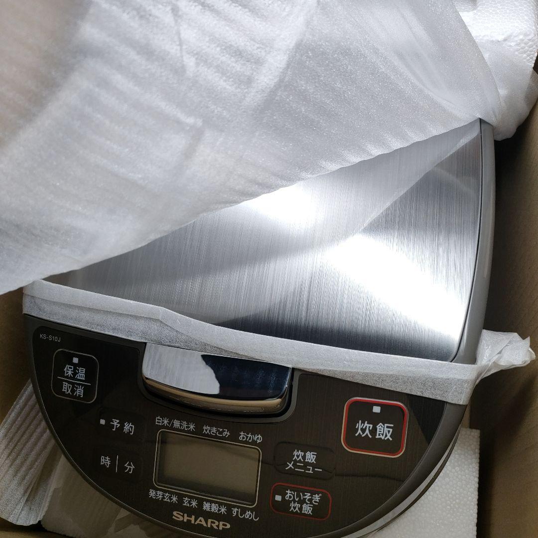 保証書あり①シャープ 炊飯器 シルバー KS-S10J-S